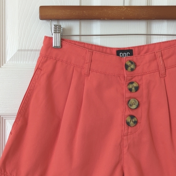 BDG Urban Outfitters Retro Pleated High Waisted Wide Leg Shorts Raspberry 26 - Picture 7 of 11